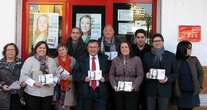 Miguel Ángel Heredia y Encarnación Anaya, PSOE, en Rincón Victoria