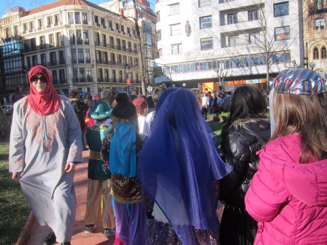 Desfile de Carnaval en Bilbao.