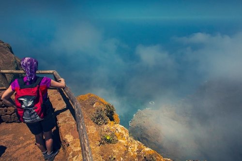 Montañista en enerife