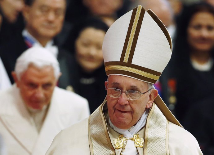  El Papa Francisco  durante la ceremonia de creación de cardenales