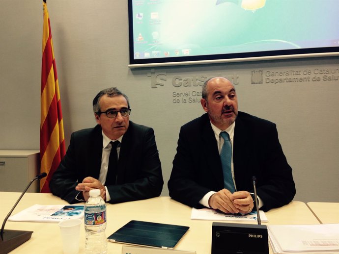 El subdirector del CatSalut, Francesc Brosa, y el director, Josep Maria Padrosa