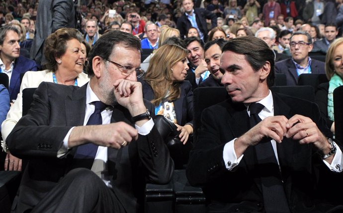 Rajoy y Aznar en la Convención Nacional del PP
