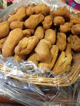 Imagen de unos turrillos artesanales de Santa María del Berrocal