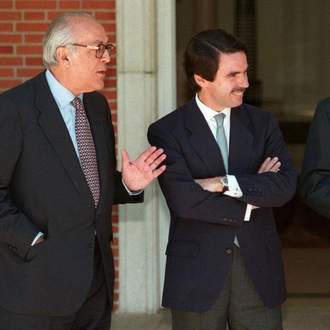 Leopoldo Calvo Sotelo y José María Aznar