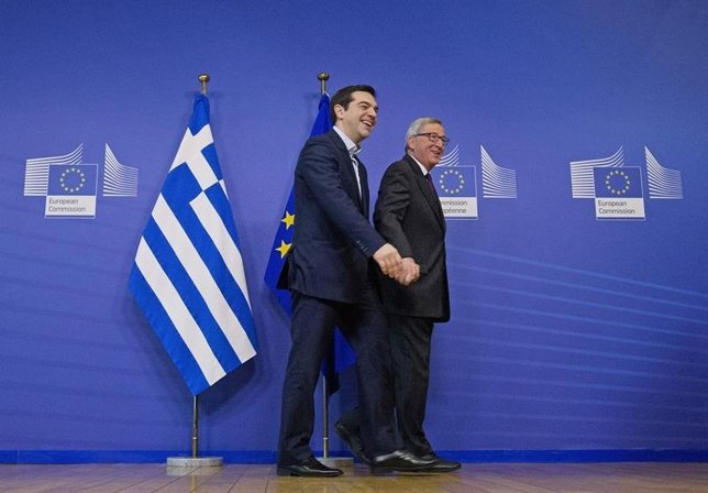 Alexis Tsipras y Jean Claude Juncker