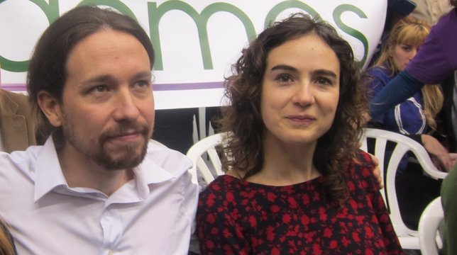 Iglesias y Ubasart en un acto de Podemos en Barcelona