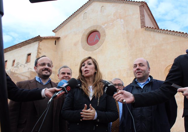 Alícia Sánchez-Camacho en declaraciones a los periodistas en Alcover