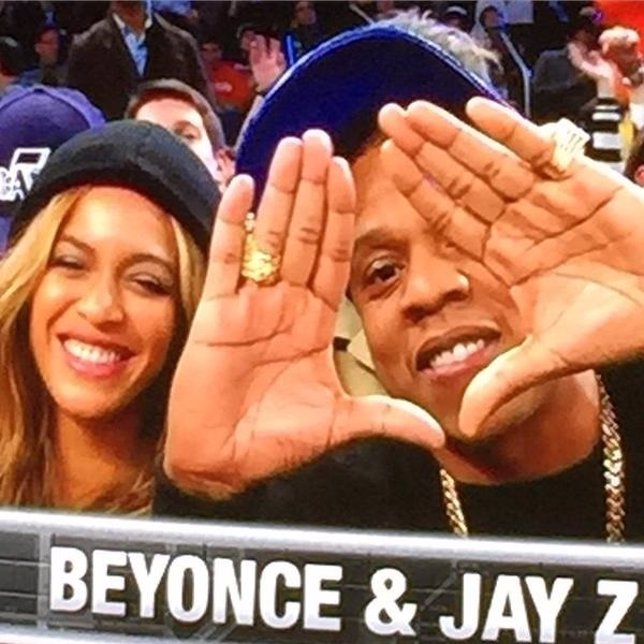 Beyoncé y Jay-z en el All-Star Game