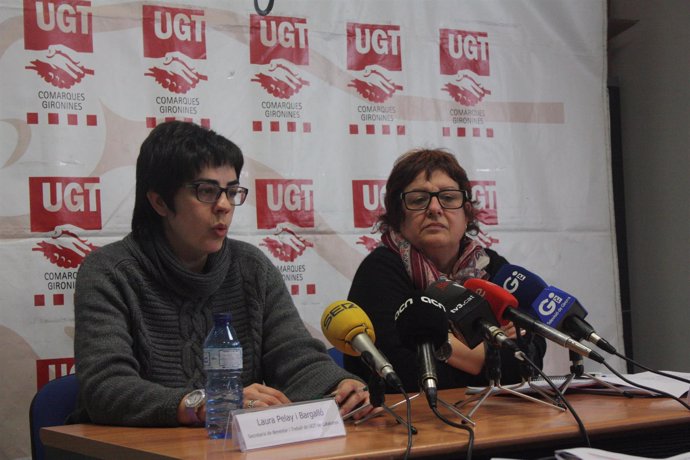 Laura Pelay, secretaria de Bienestar y Trabajo de UGT Catalunya, y Dolors Bassa,