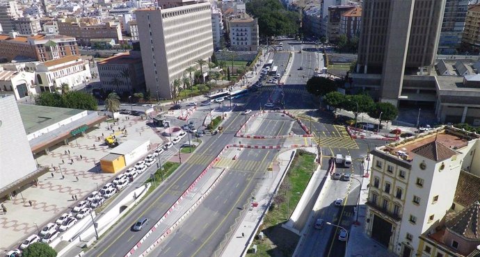 Obras del metro en la avenida de Andalucía, inicio de la segunda fase