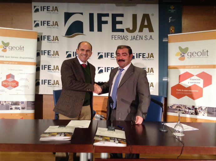Firma de convenio entre Geolit e Ifeja