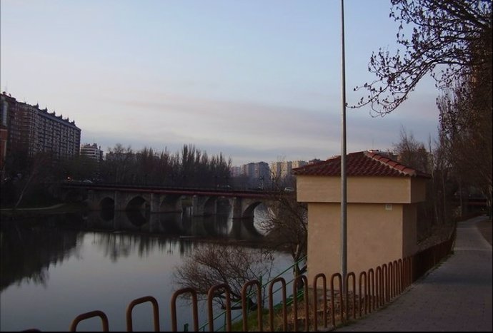 El río Pisuerga a su paso por Valladolid