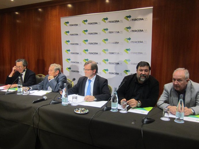 Manuel Gerpe, Francisco Rubio Llorente, Mario Romeo, Francisco Caamaño y E.Aja