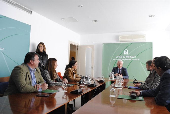 El vicepresidente de la Junta de Andalucía, Manuel Jiménez Barrios, en Huelva.