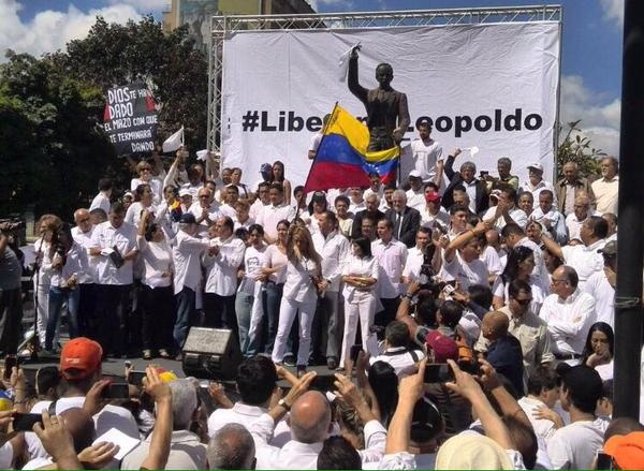Concentración por Leopoldo López en Venezuela