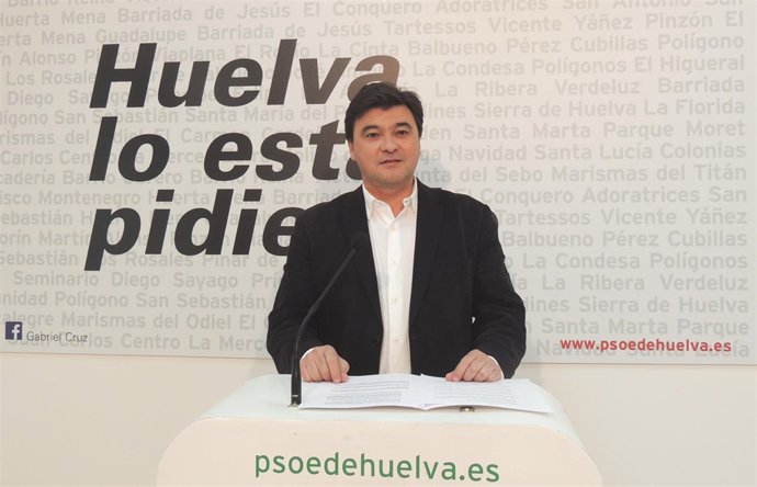El candidato del PSOE a la Alcaldía de Huelva, Gabriel Cruz.