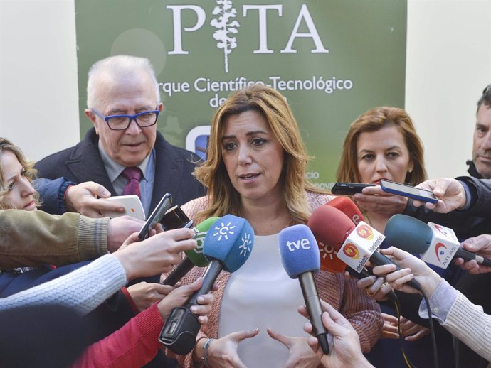 La presidenta de la Junta de Andalucía, Susana Díaz, en el PITA