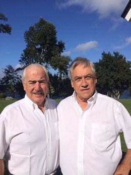Los ex presidentes Andrés Pastrana y Sebastián Piñera