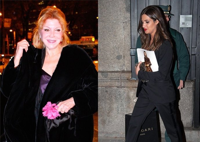 Sara Carbonero y la familia Thyssen en la fiesta de la embajada de Estados unido