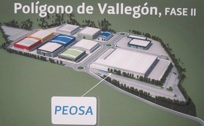Infografía de la empresa SIBAN-PEOSA en el polígono de Vallegón fase II