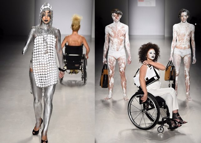 Personas discapacidad en nueva york moda desfile 