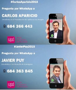 Puy y Aparicio contactarán con los ciudadanos mediante WhatsApp