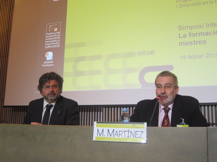 El sec.De Universidades A.Castellà y el coordinador del MIF M.Martínez