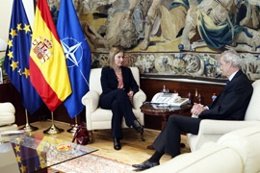 Pedro Morenés, en su reunión con Federica Mogherini en Madrid