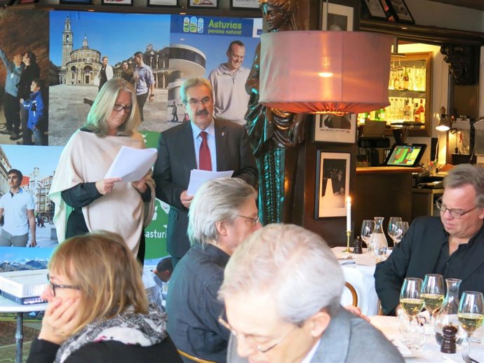 Torre, durante el acto de presentación en Estocolmo. 