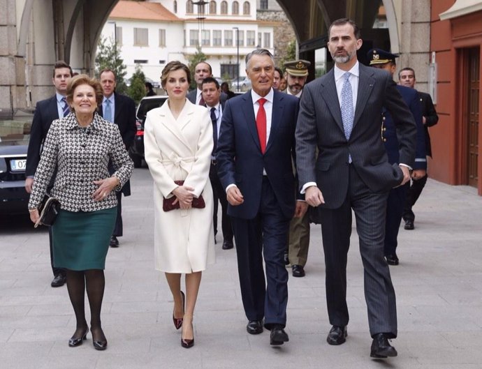 Los Reyes con Cavaco Silva en A Coruña