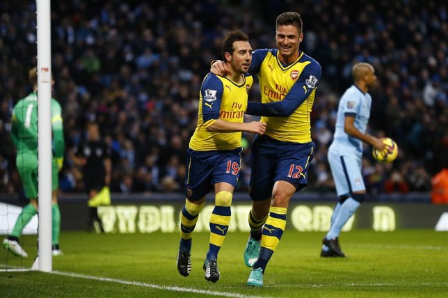 Santi Cazorla celebra un gol ante el Manchester City