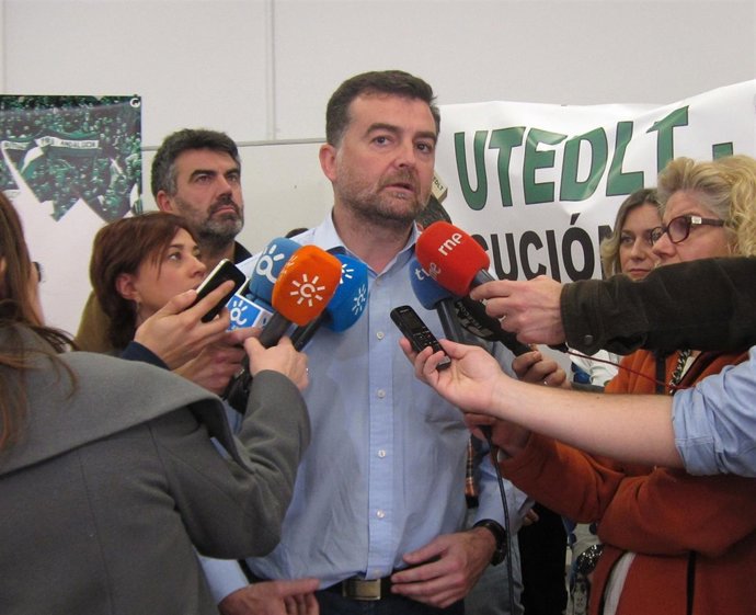 Antonio Maíllo, IU, en Málaga