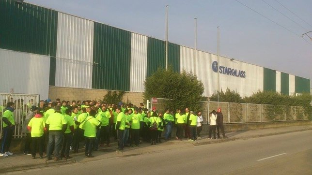 Manifestación de los trabajadores de Starglass
