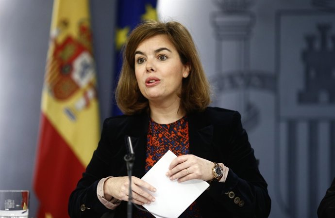 Soraya Santamaría tras el Consejo de Ministros