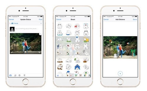 La 'app' de Facebook permitirá añadir stickers a tus fotos