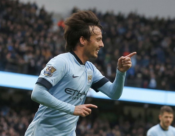 David Silva tras firmar un doblete ante el Crystal Palace