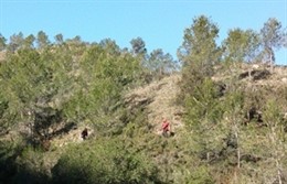 Trabajos de protección contra incendios en la montaña de Gavadà