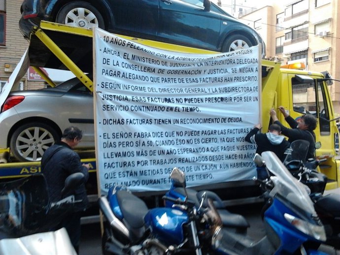Un momento de la protesta  en Alicante