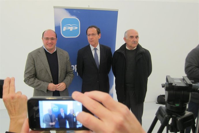 Alberto Garre, Pedro Antonio Sánchez y Miguel Ángel Cámara