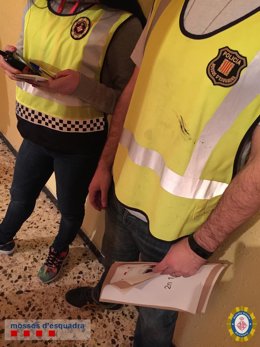 Registro en uno de los pisos de Terrassa
