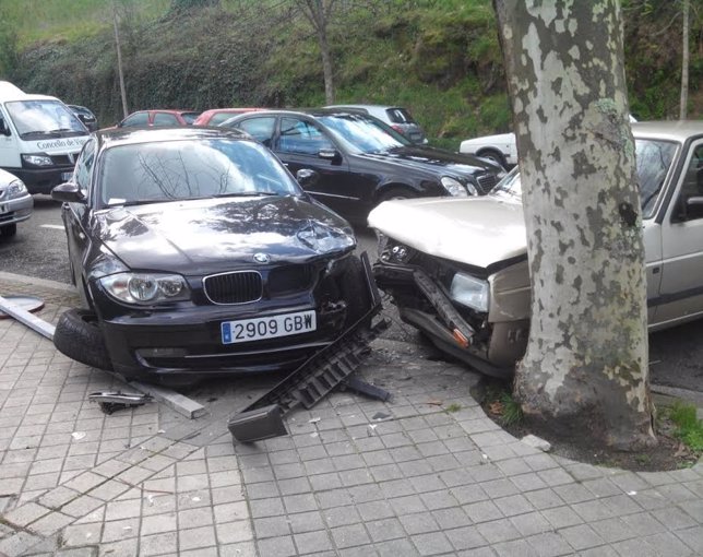 Accidente de tráfico en O Castro, en Vigo