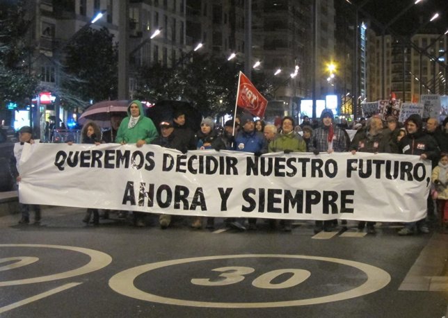 Manifestación por el centro de Logroño