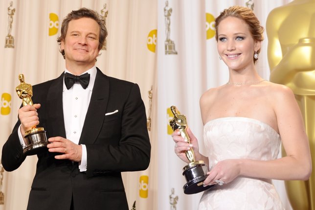 Jennifer Lawrence y Colin Firth