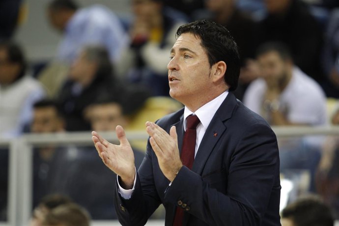 Xavi Pascual durante el partido de Copa ante el Valencia