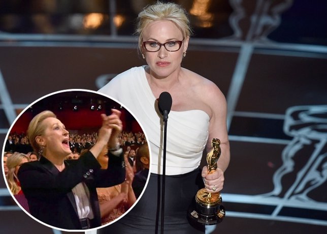 El discurso por la igualdad de Patricia Arquette que emocionó a Meryl Streep