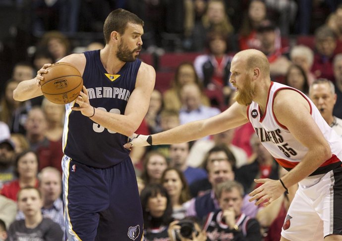 Marc Gasol en el Memphis Grizzlies - Portland Trail Blazers