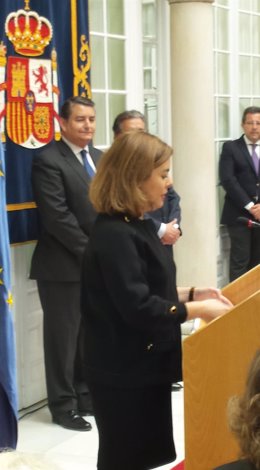 La vicepresidenta del Gobierno, Soraya Sáenz de Santamaría, en Sevilla