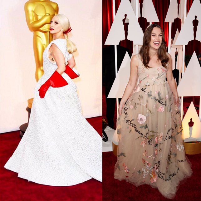 Lady Gaga y Keira Knightley en los Oscar 2015