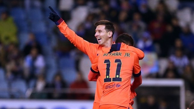 El Barça gana en Riazor con tres goles de Leo Messi