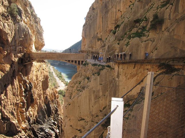 Caminito del Rey, pasarela, puente, desfiladero, turismo, Málaga